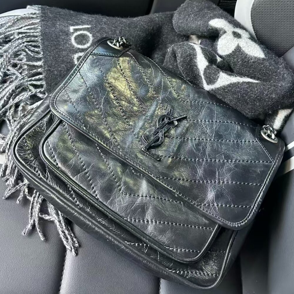 Saint Laurent Niki Medium Calfskin Shoulder Bag